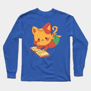 Book and cat Long Sleeve T-Shirt